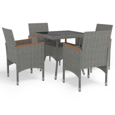 VidaXL set da pranzo Polirattan  