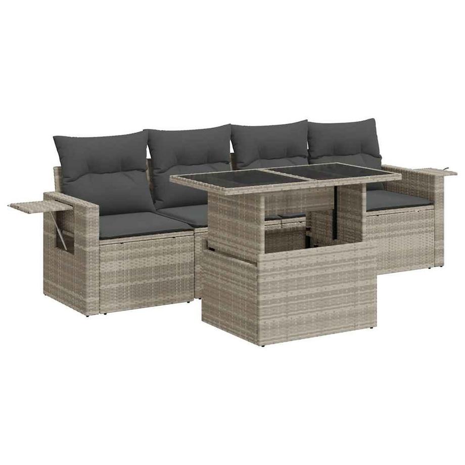 set di divani da giardino Polirattan