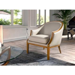 ANGEL CERDA Fauteuil en cuir sable  