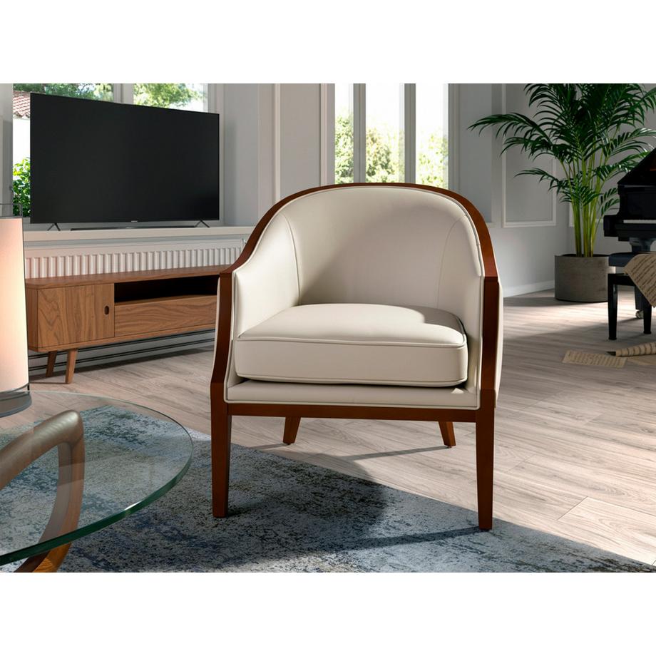 ANGEL CERDA Fauteuil en cuir sable  