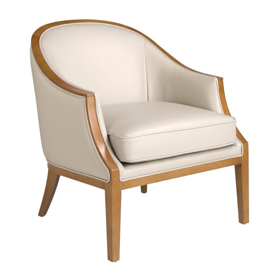 Poltrona in pelle sabbia