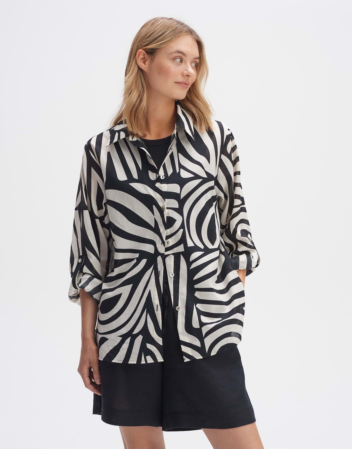 Image of Hemdbluse Fumine Oasis Gerader Schnitt Damen Schwarz 44