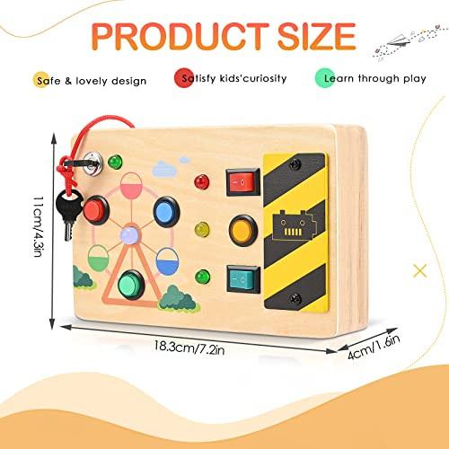 Activity-board  Busy Board, Lichtschalter Spielzeug - Motorikwand Sensory Activity Board aus Holz LED Ampel 