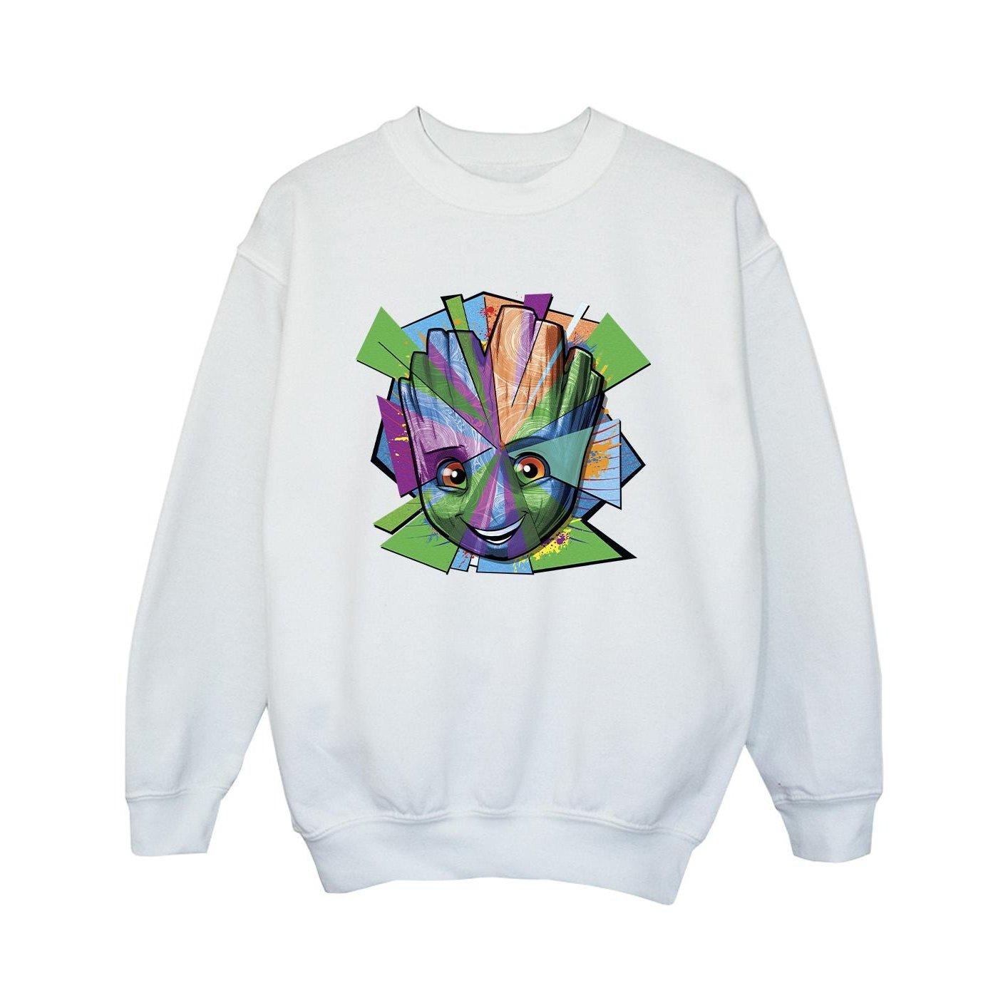 Image of Guardians Of The Galaxy Groot Shattered Sweatshirt Unisex Weiss 104