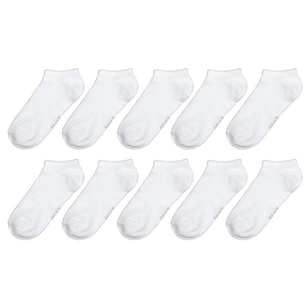 Image of 10 Paar Kurzsocken Unisex Weiss 27-30