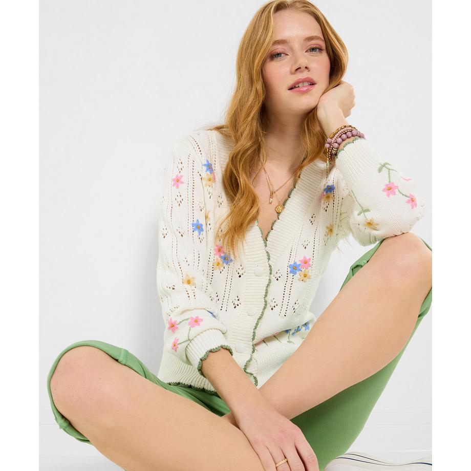 Joe Browns Cardigan in maglia traforata con orlo smerlato  