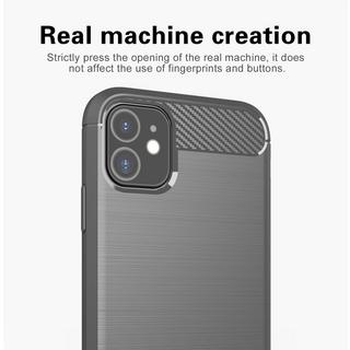 Cadorabo  Housse compatible avec Apple iPhone 11 - Coque de protection en silicone TPU flexible, aspect inox et fibre de carbone 