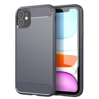 Cadorabo  Hülle für Apple iPhone 11 TPU Silikon Edelstahl-Karbonfaser Optik 