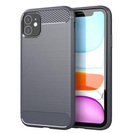 Cadorabo  Housse compatible avec Apple iPhone 11 - Coque de protection en silicone TPU flexible, aspect inox et fibre de carbone 