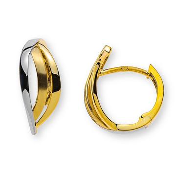 Ohrstecker Gelbgold 750 Smaragd 0.34ct. Brillanten 0.10ct