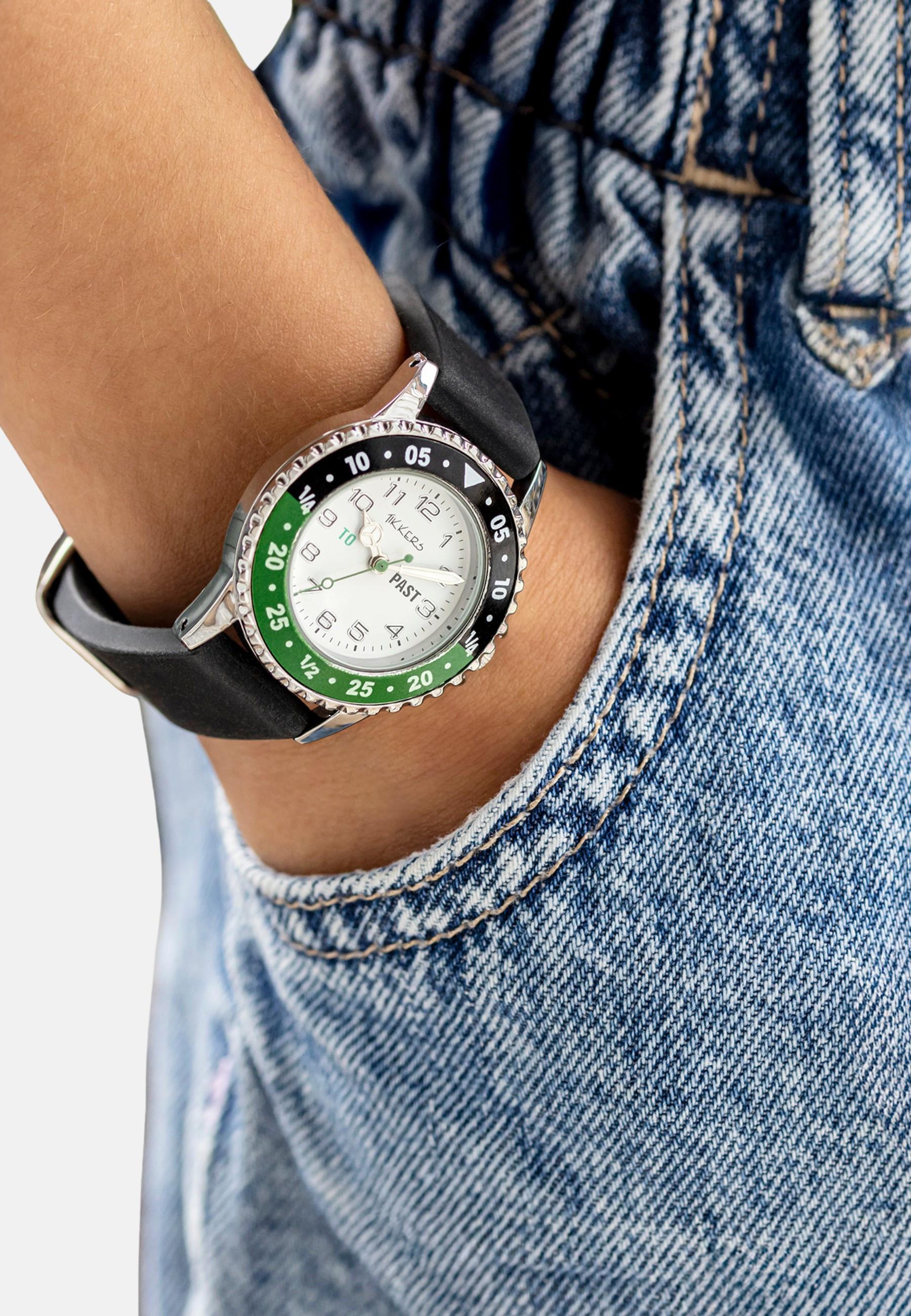 Tikkers  Jungen "Zeit-Lehrer" Uhr mit em Silikonarmband 