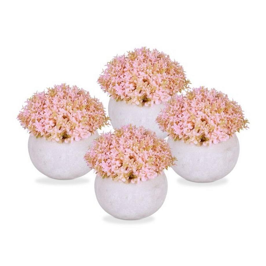 B2X set di 4 fiori artificiali in vaso  