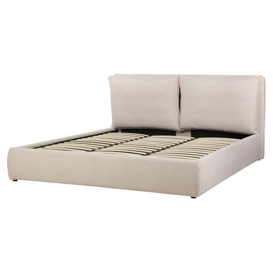 Beliani Letto contenitore en Tessuto Moderno BAJONNA  