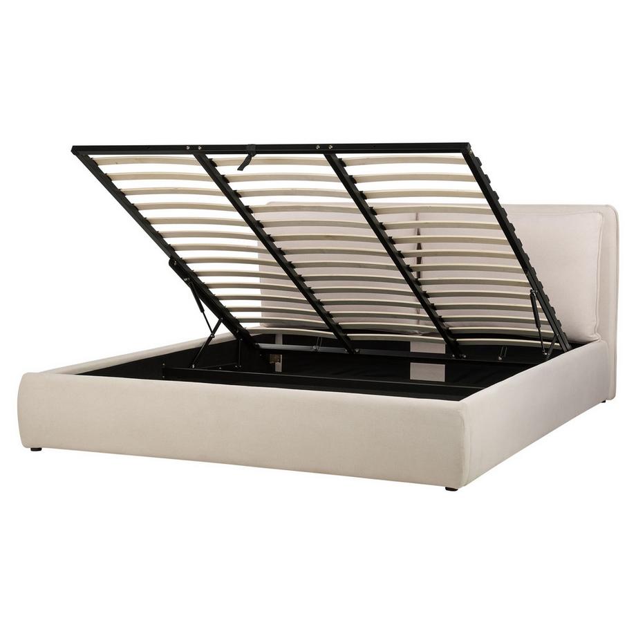 Beliani Letto contenitore en Tessuto Moderno BAJONNA  