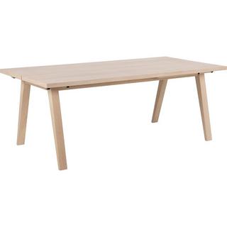 mutoni Tavolo da pranzo Upsala bordo impiallacciato rovere bianco trattato ad olio prep. per piatti aggiuntivi 200x95x74,6cm  