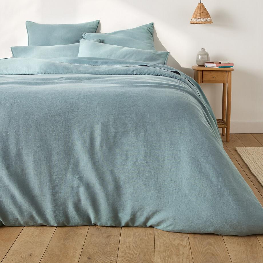 La Redoute Intérieurs Housse de couette en coton/lin lavé  