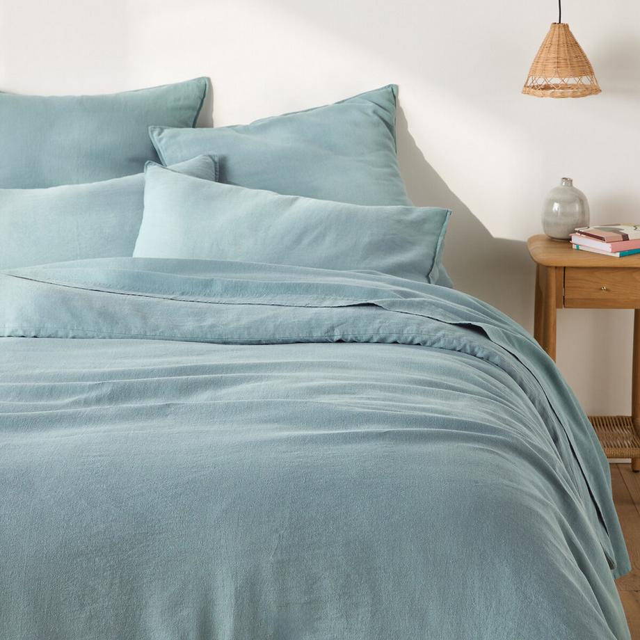 Housse de couette en coton/lin lavé