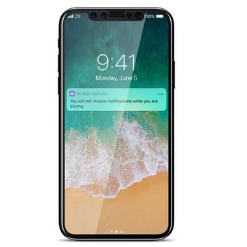 iPhone X Displayschutzfolie Glas Schwarz