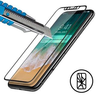 Avizar  iPhone X Displayschutzfolie Glas Schwarz 