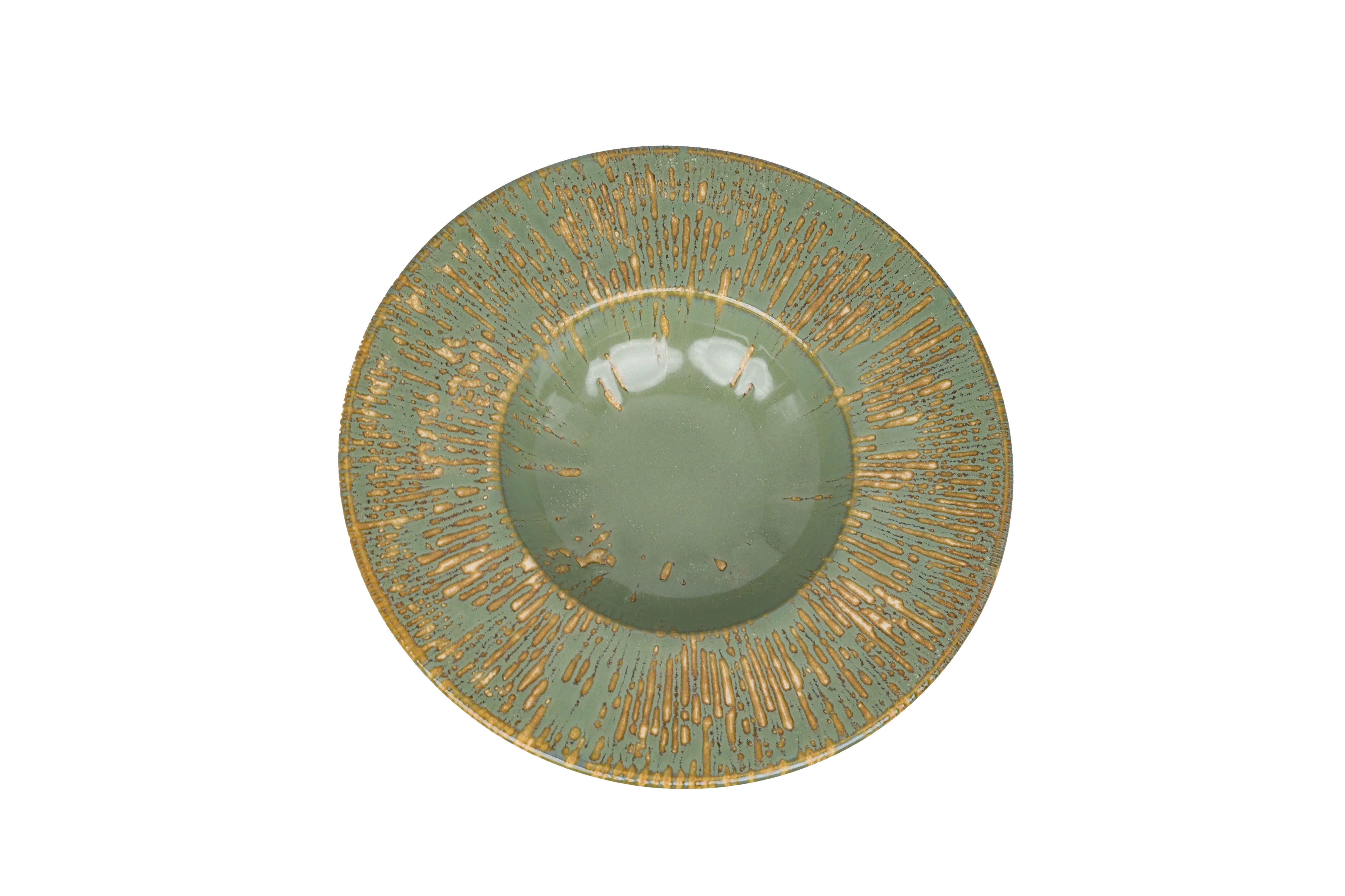 Bonna Assiette De Pâtes - Sage Snell -  Porcelaine - lot de 2  