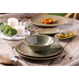 Bonna Assiette De Pâtes - Sage Snell -  Porcelaine - lot de 2  