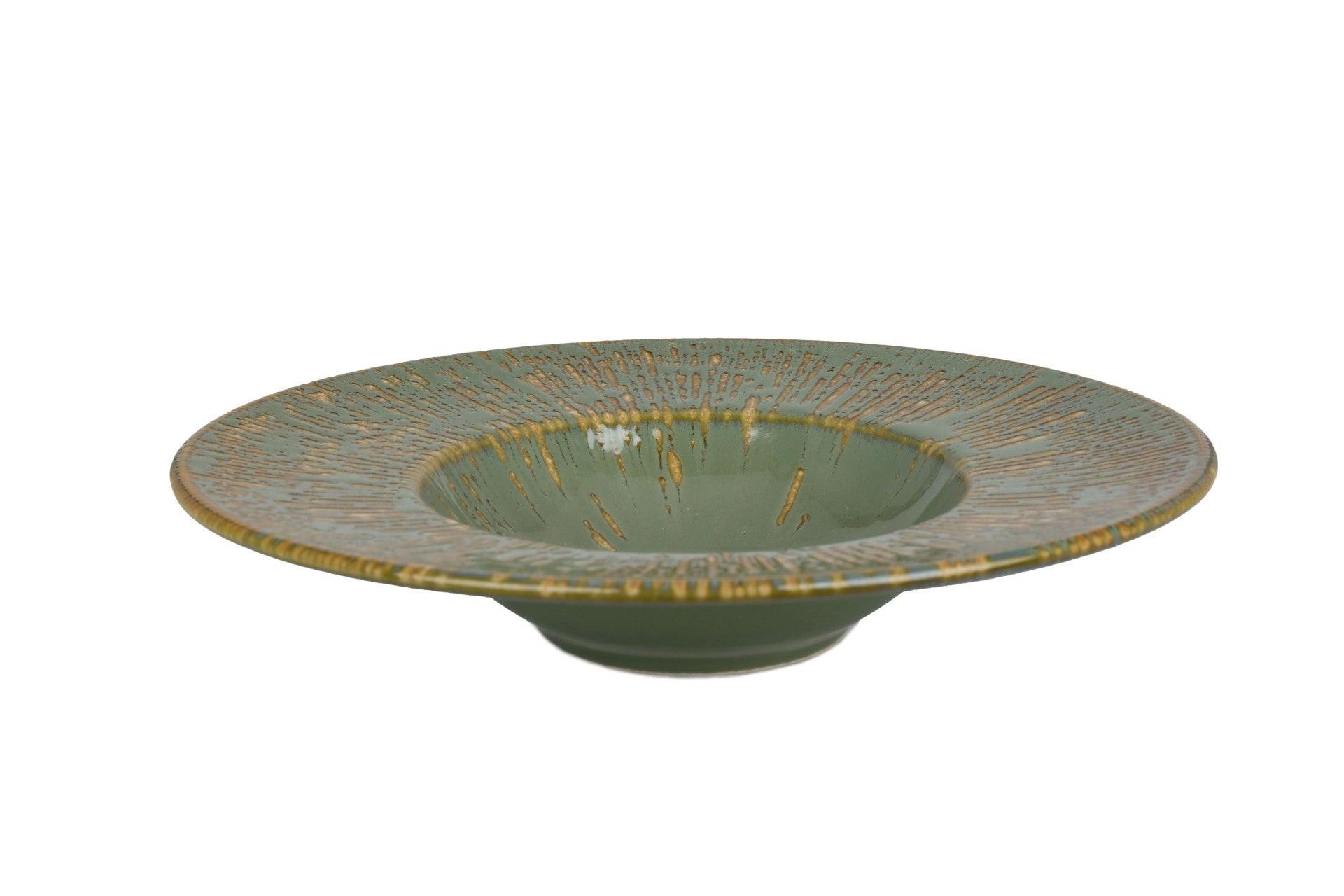 Bonna Assiette De Pâtes - Sage Snell -  Porcelaine - lot de 2  