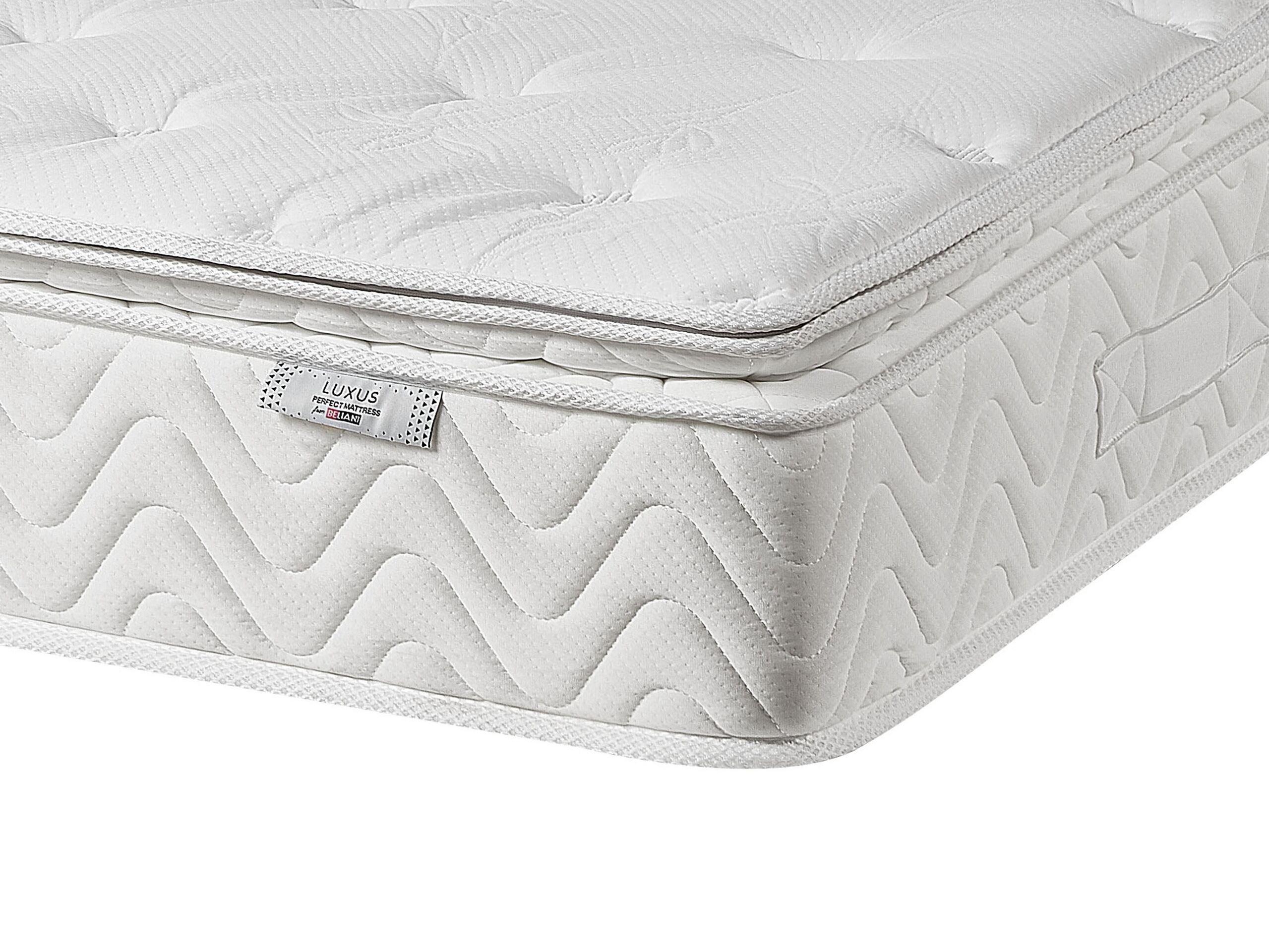 Beliani Matelas à ressorts ensachés en Polyester LUXUS - Moyen  