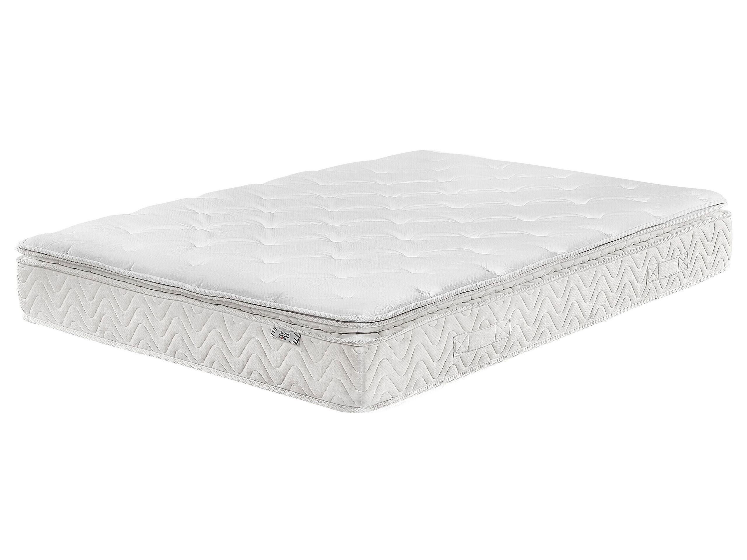 Beliani Matelas à ressorts ensachés en Polyester LUXUS - Moyen  