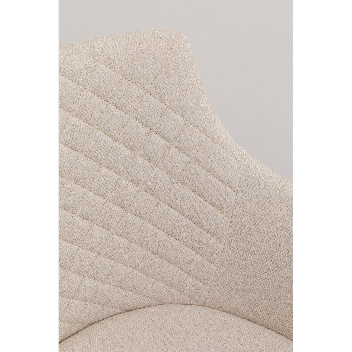 KARE Design Chaise pivotante Coco Wood crème  