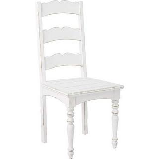 mutoni Chaise en bois Colette blanc  