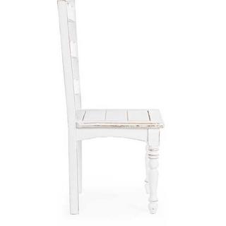 mutoni Chaise en bois Colette blanc  