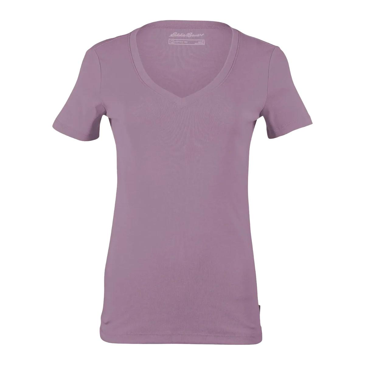 Image of Favorite Tshirt Vausschnitt Kurzärmlig Damen Lila XXL
