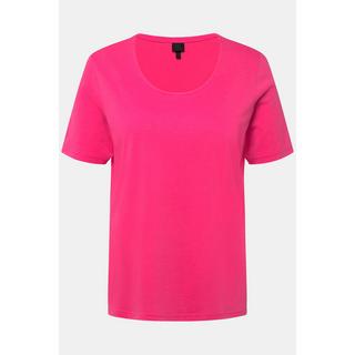 Ulla Popken  T-shirt classica con modal, scollo a girocollo e mezze maniche 