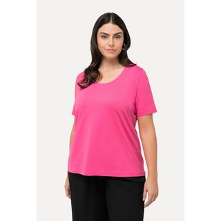 Ulla Popken  T-Shirt, Modalmix, Classic, Rundhals, Halbarm 