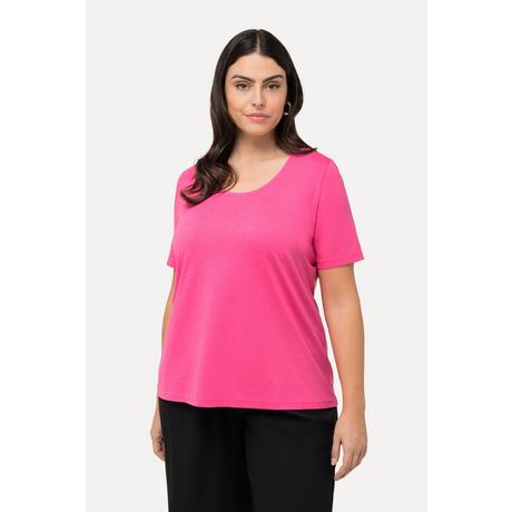 Ulla Popken  T-shirt classica con modal, scollo a girocollo e mezze maniche 