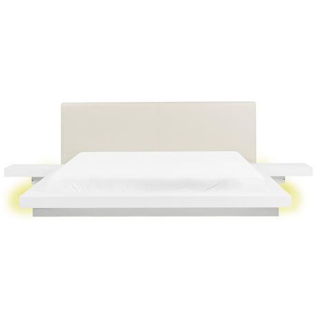 Beliani Lit avec LED en MDF Scandinave ZEN  