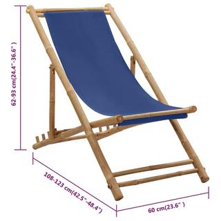 VidaXL Chaise de plage tissu  