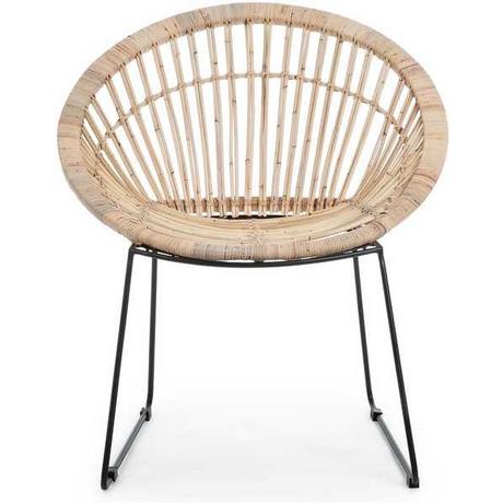 mutoni Chaise de jardin Cayes naturel  