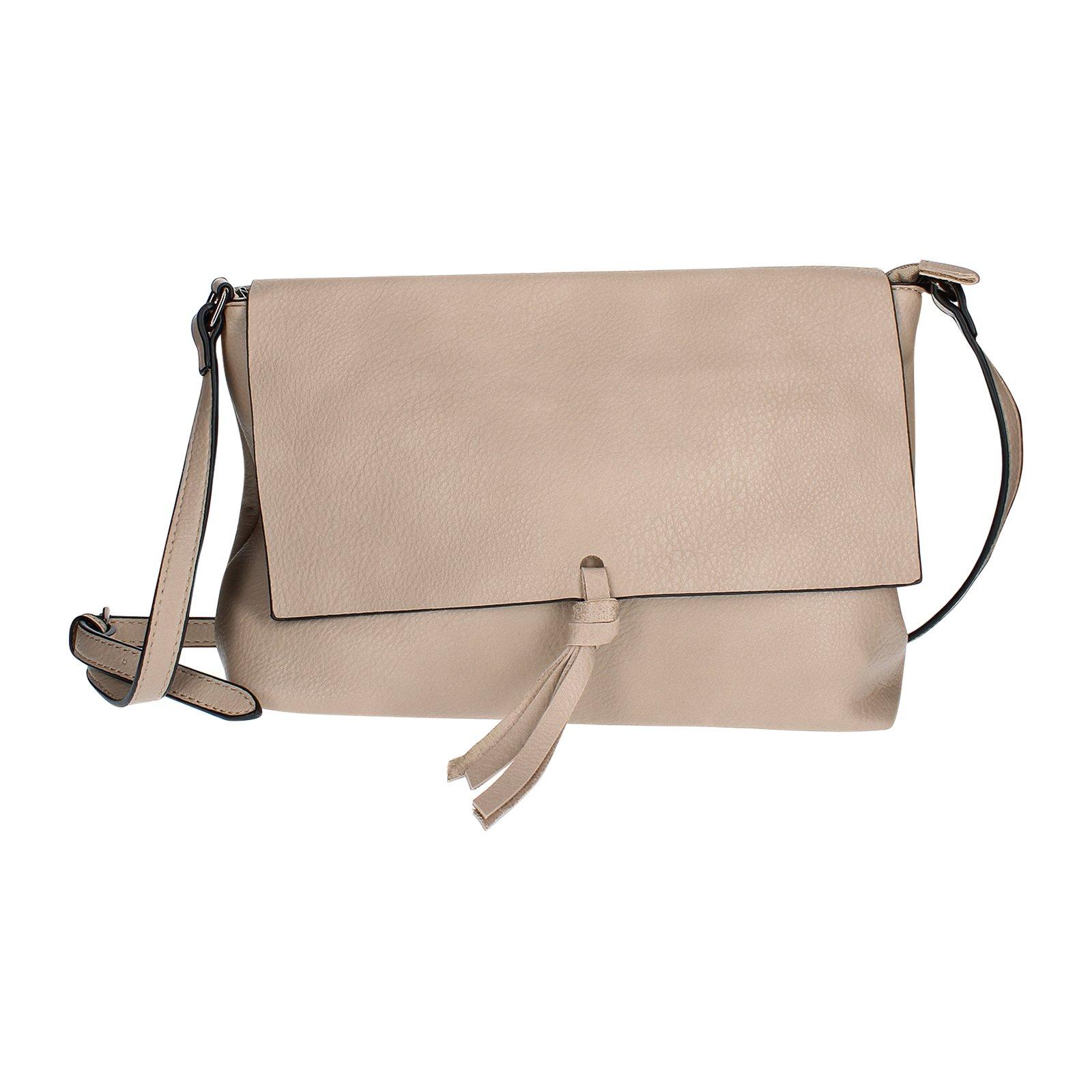 Image of Kunstleder Umhängetasche Damen Taupe ONE SIZE
