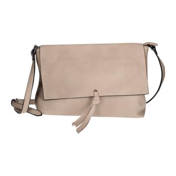 Borsa a tracolla in similpelle taupe