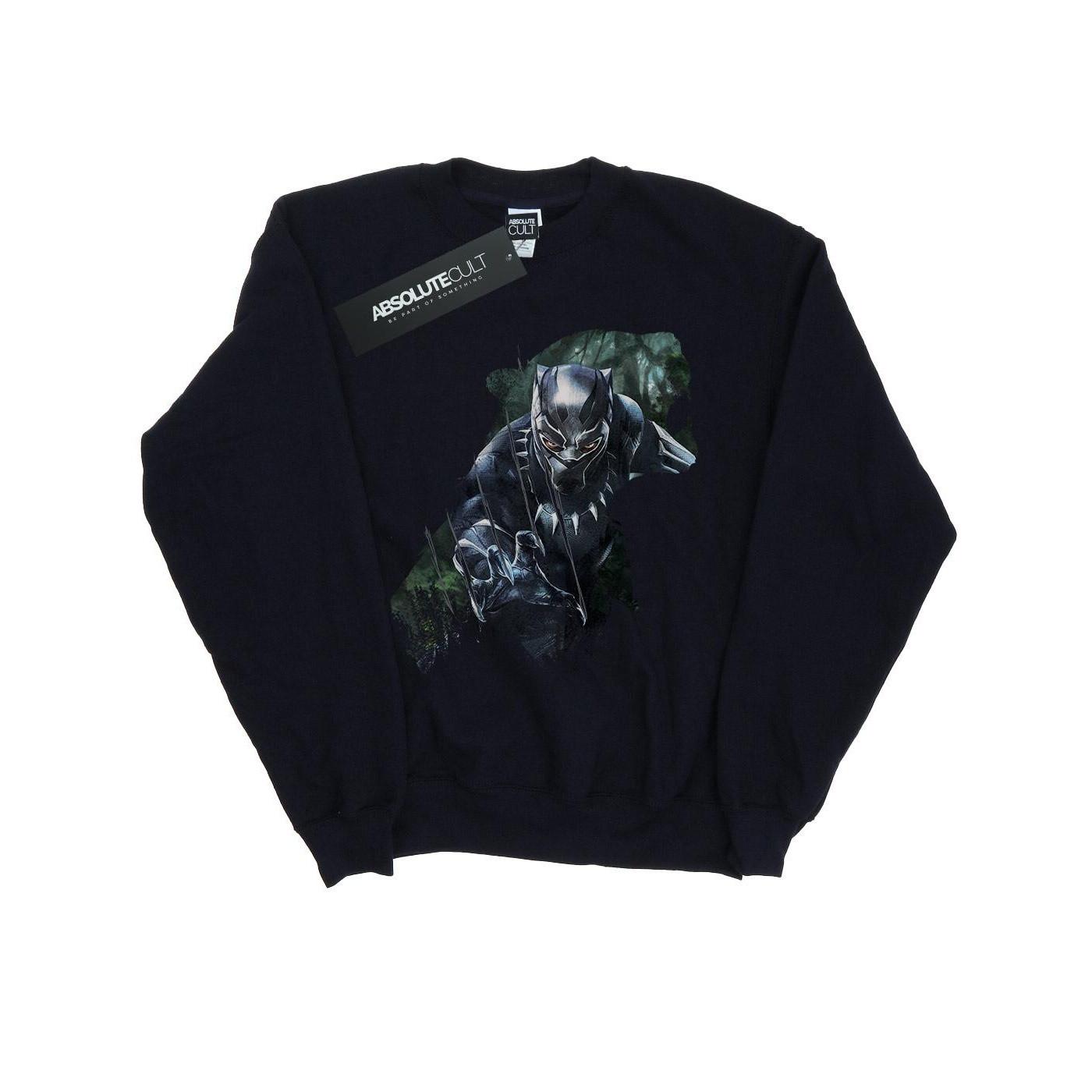 Image of Black Panther Wild Silhouette Sweatshirt Mädchen Marine 128