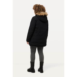 Ulla Popken  HYPRAR Baumwoll-Funktionsjacke, Kapuze, 2-Wege-Zipper 