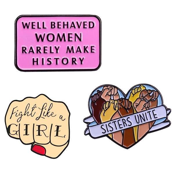 B2X 3x Spille Smaltate Femminismo  