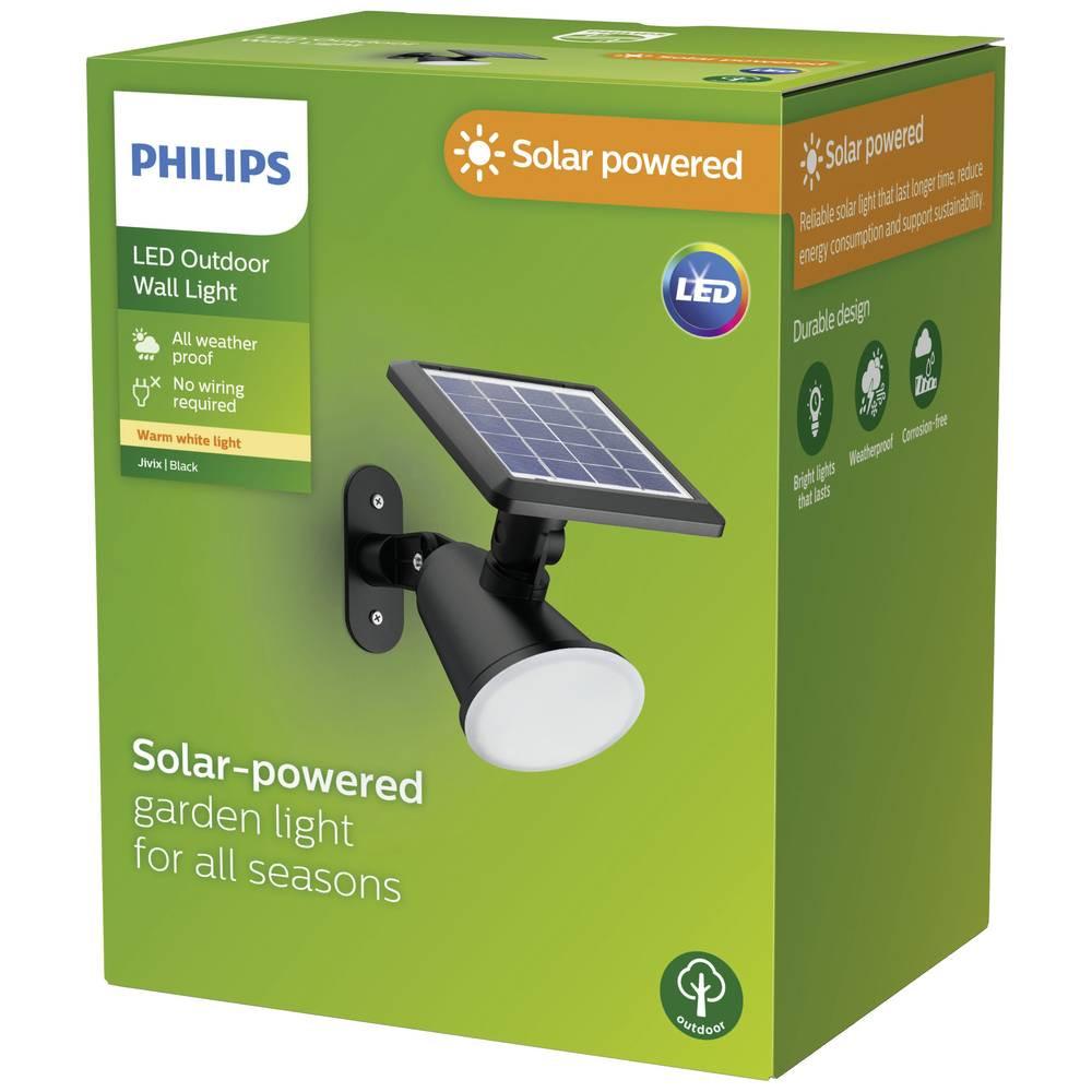 PHILIPS Outdoor Solar Jivix Spotleuchte Wand 1.4W, Tageslichtsensor  