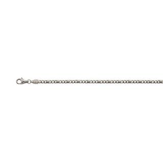 MUAU Schmuck  Collier 8 pièces or blanc 750, 3.3mm, 45cm 