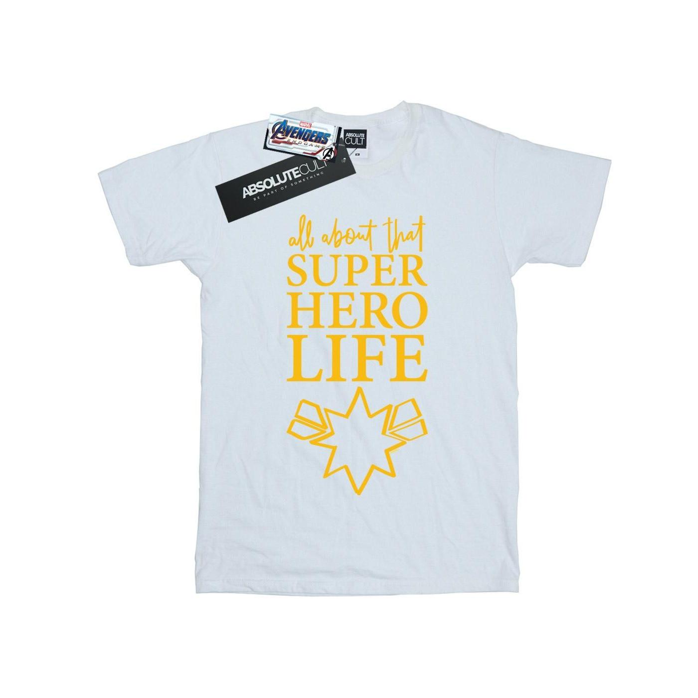 Image of Avengers Endgame Superhero Life Sketch Tshirt Unisex Weiss 140/146