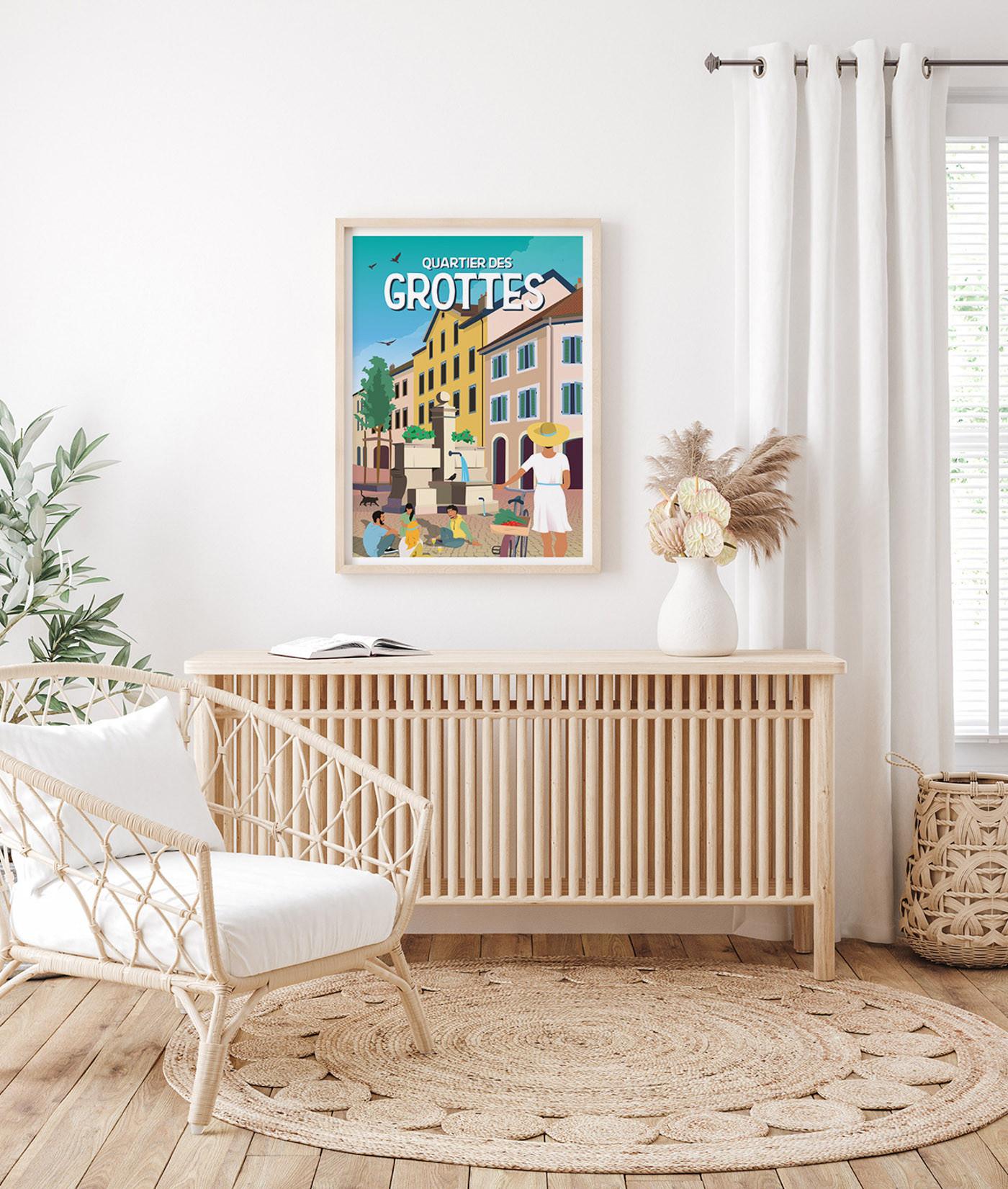 La-Jonx Affiche de Quartier des Grottes  