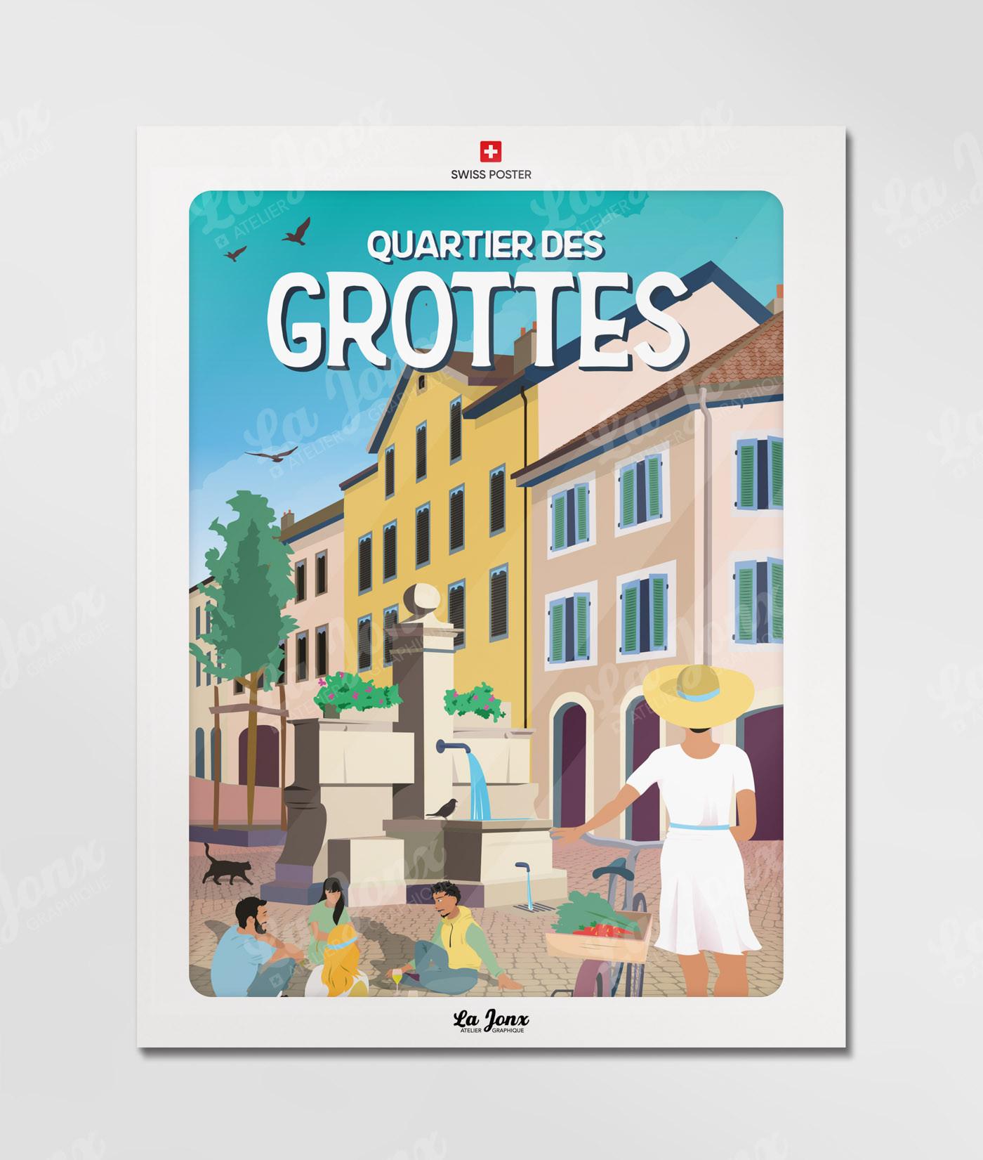 La-Jonx Affiche de Quartier des Grottes  