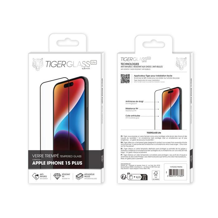 Tiger  Verre Trempé pour iPhone 15 Plus 