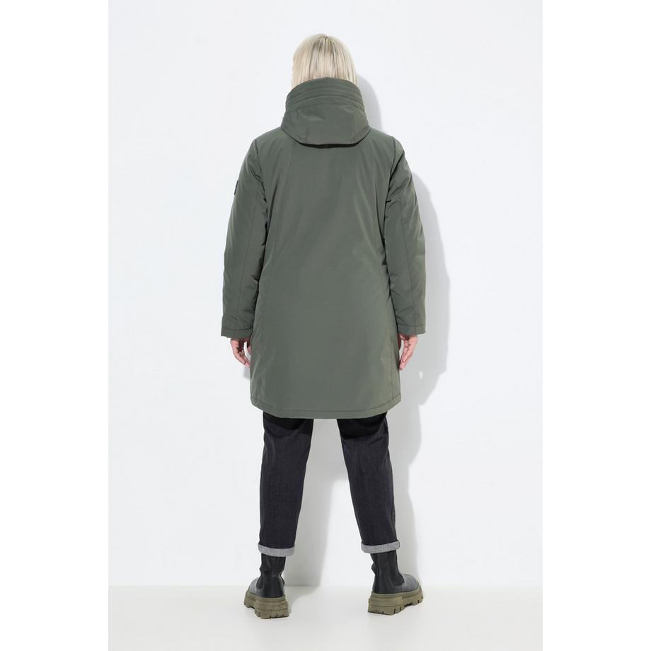 Ulla Popken Manteau Fonctionnel Imperméable à Capuche  
